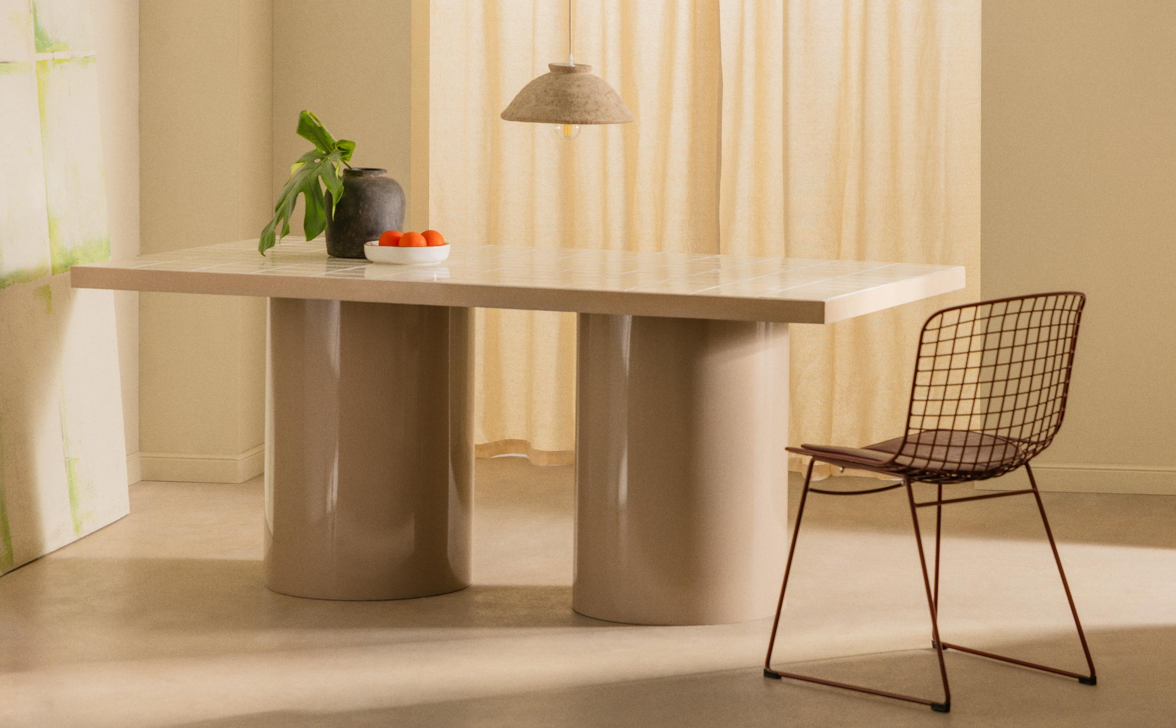 Mesa de Jantar Retangular Metal e Cerâmica (183x94,5 cm) Zafiro, imagem de galeria 1