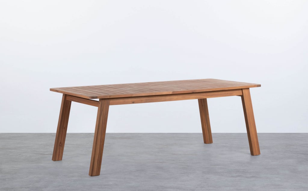Mesa de Exterior Retangular em Madeira de Acácia (200x95 cm) Cael
