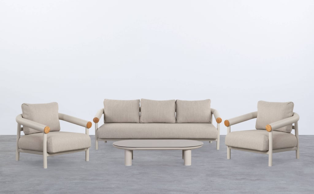 Conjunto de Jardim de Alumínio com Almofadas Cheryl