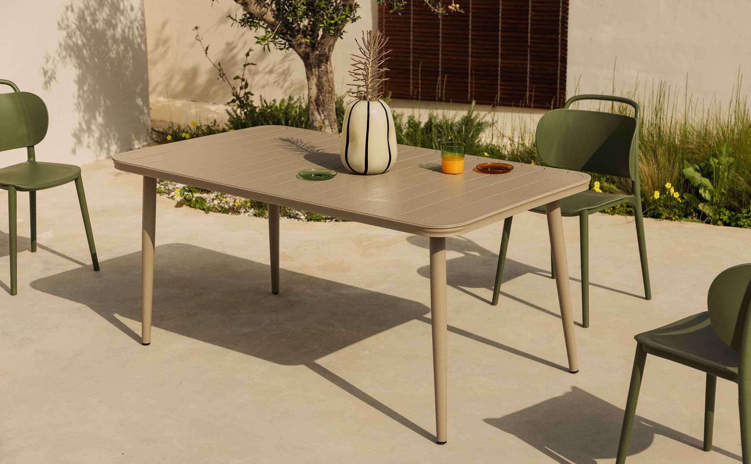 Mesa Retangular de Alumínio para Exterior (159x90 cm) Cancun, imagem de galeria 1