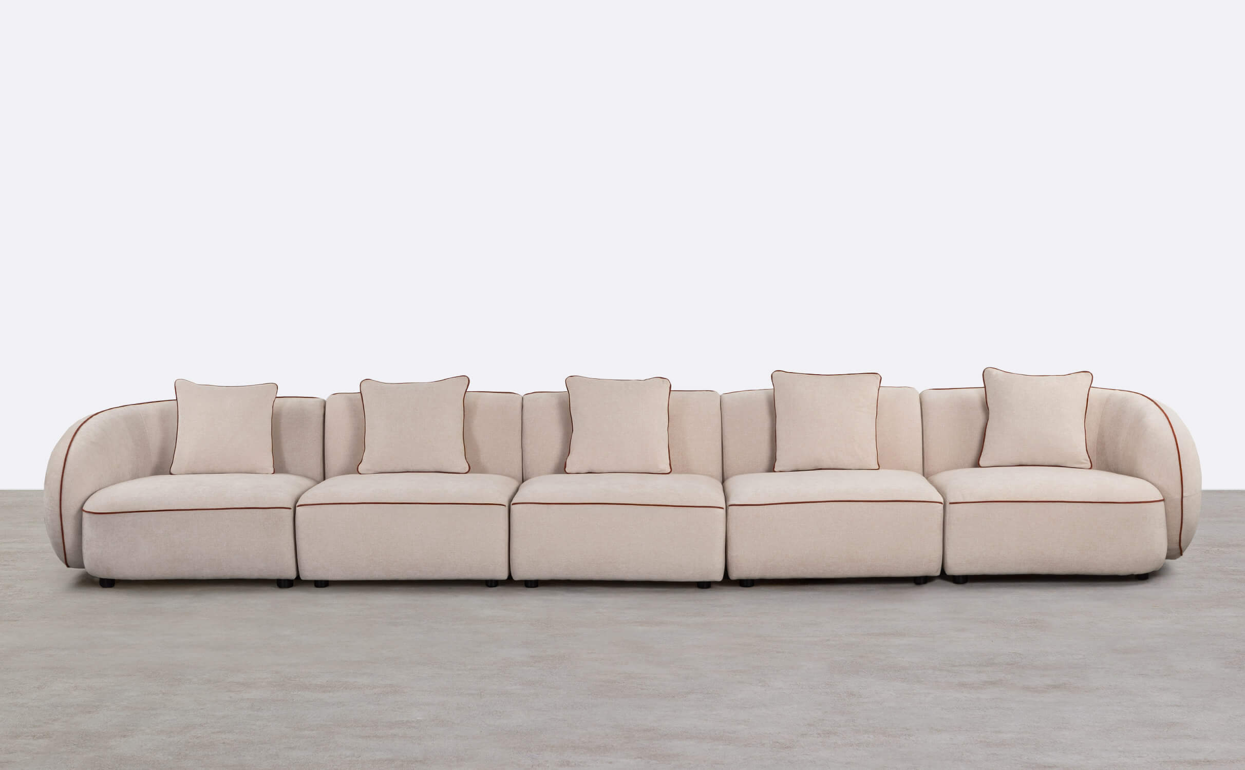 Sofá Modular de 5 Peças com 2 Poltronas de Canto em Tecido Ilham , imagem de galeria 1