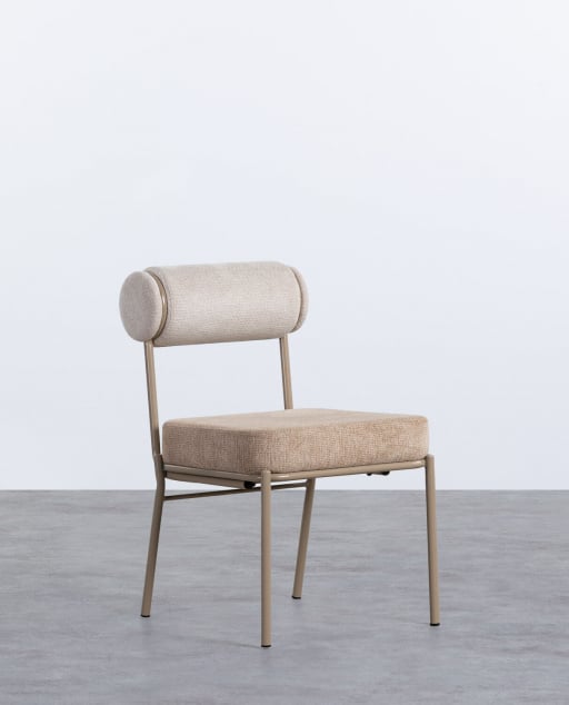 Pack com 4 Cadeiras de Jantar Fabric e Metal Elin Soft