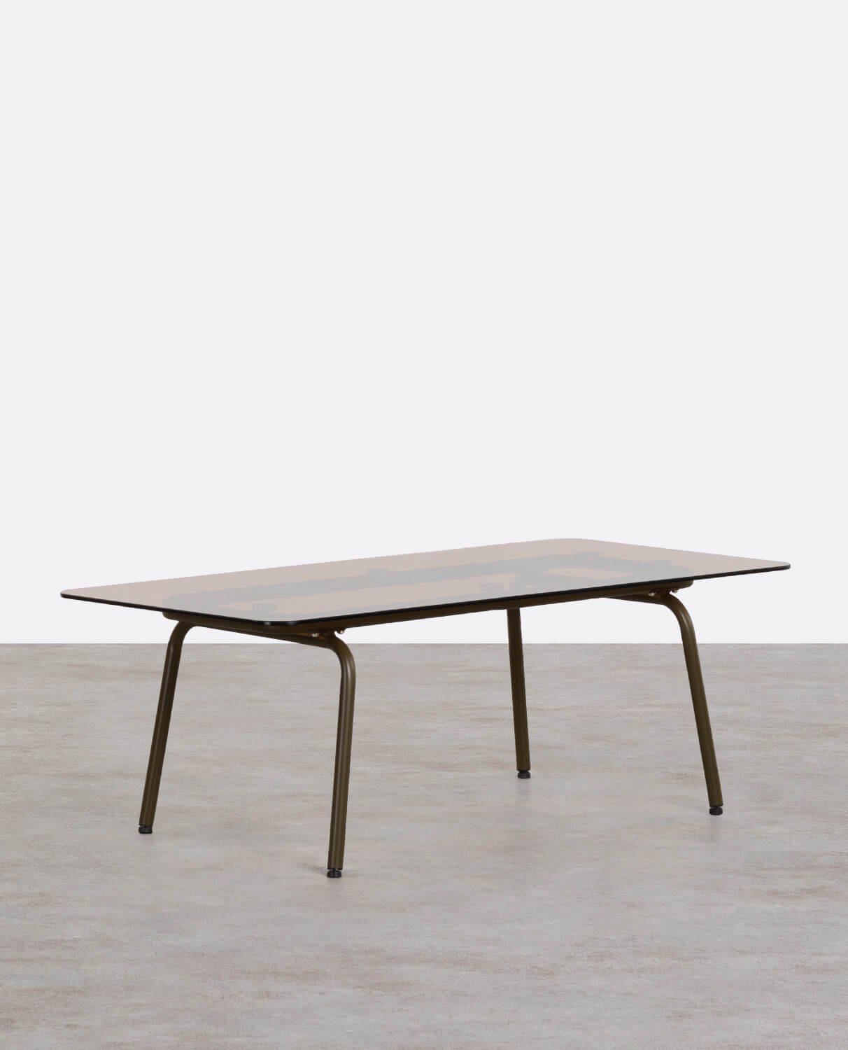 Mesa de Centro Retangular de Metal e Vidro Temperado (120x56 cm) Xoan, imagem de galeria 1