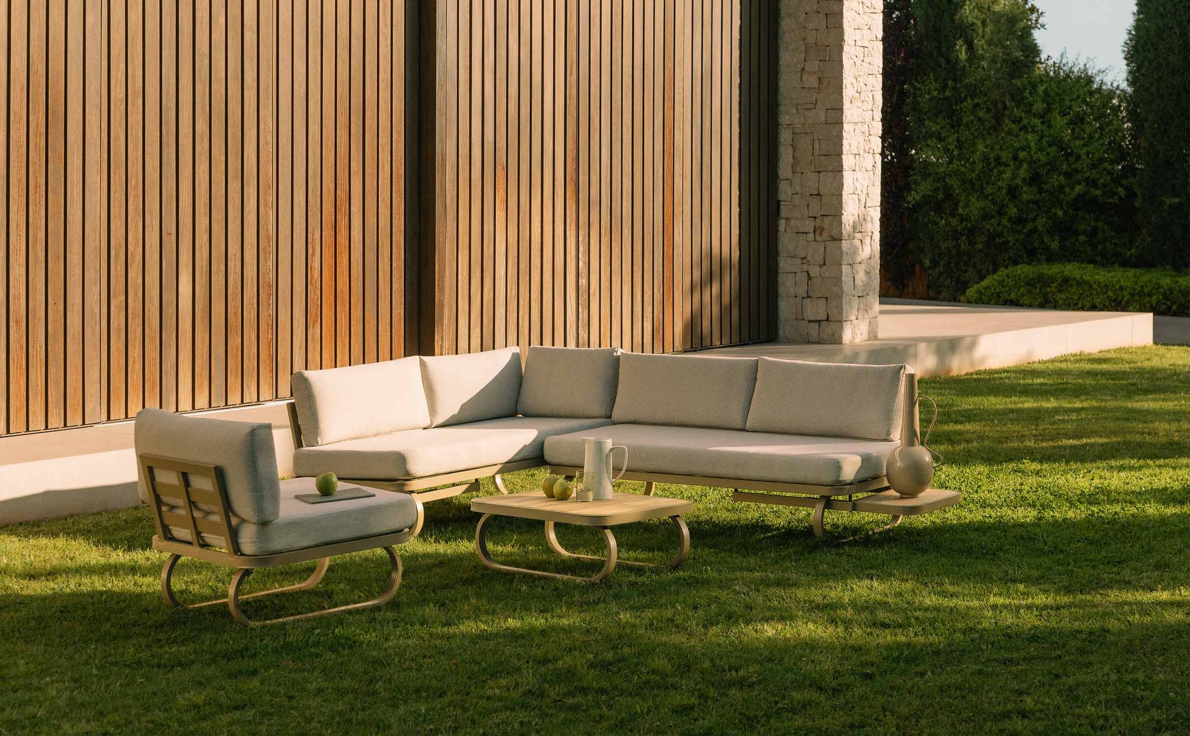 Conjunto de Jardim de Metal e Madeira de Teca com Poltrona Simples Emilia, imagem de galeria 1