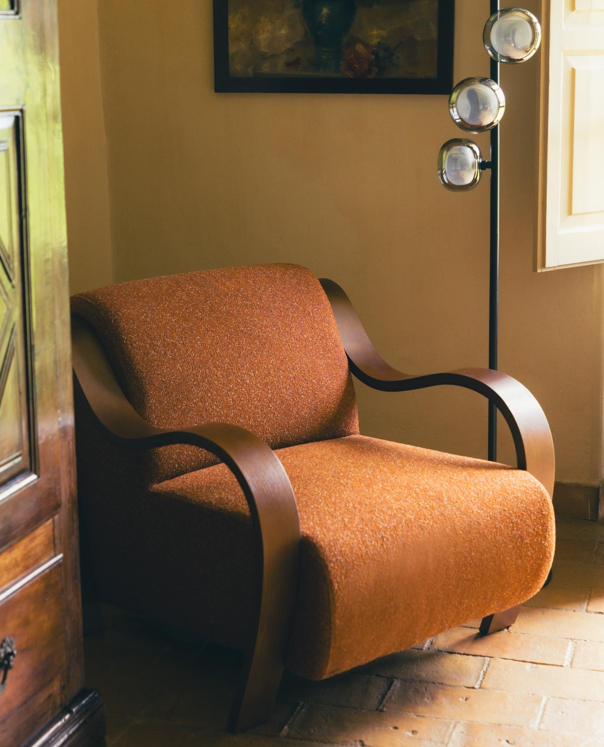 Pack 2 Poltronas de Madeira e Tecido Curved, imagem de galeria 2