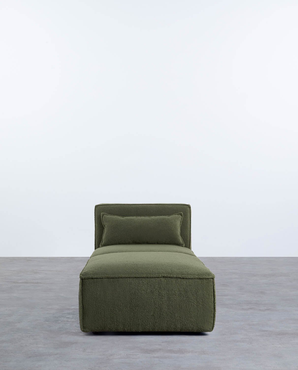 Cadeirão Modular com Puff em Tecido Bouclé Kilhe