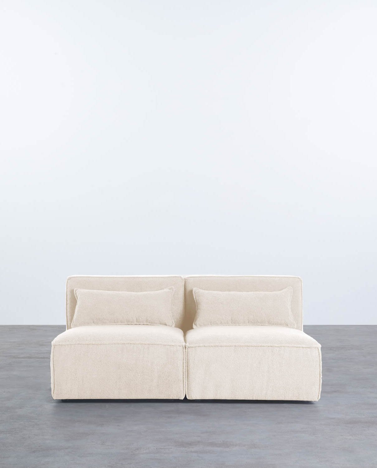 Sofá Modular de 2 peças em Tecido Bouclé Kilhe
