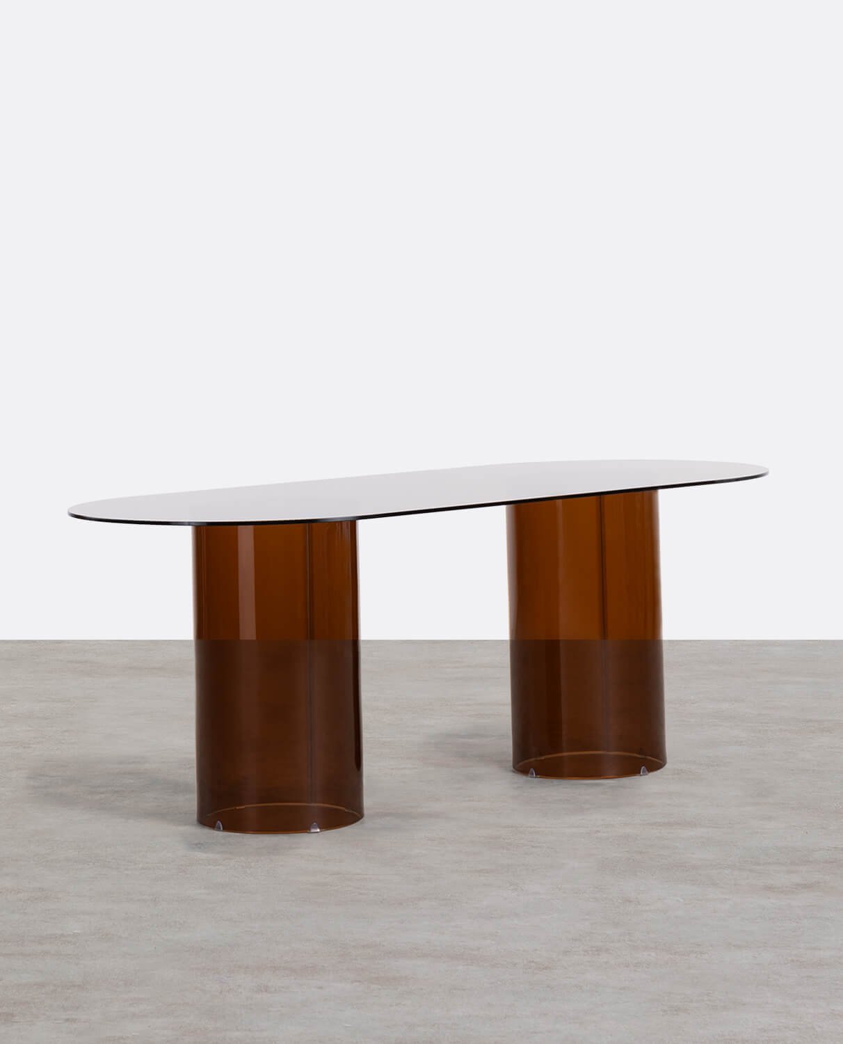 Mesa de Jantar Oval em Vidro Temperado (200x90 cm) Kolu, imagem de galeria 1