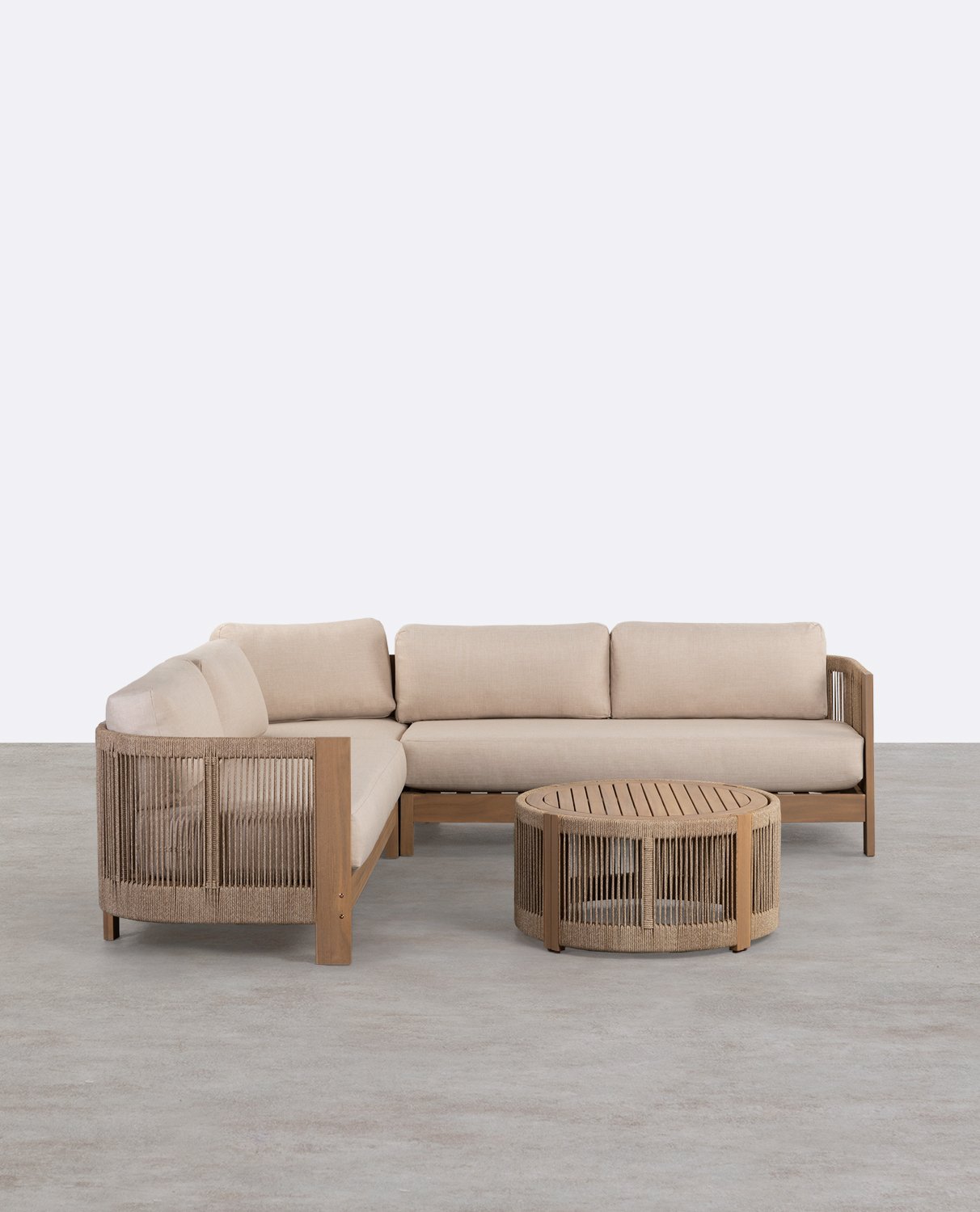 Conjunto de Jardim em Madeira de Acácia com Almofadas Mora, imagem de galeria 1