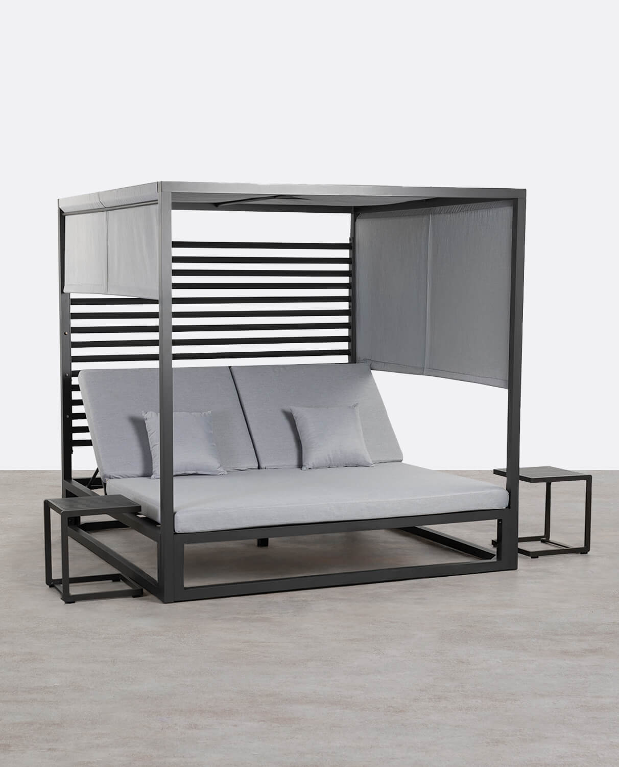 Cama Balinesa Reclinável Mersia e 2 Mesas Laterais de Alumínio Kreta Colours, imagem de galeria 1