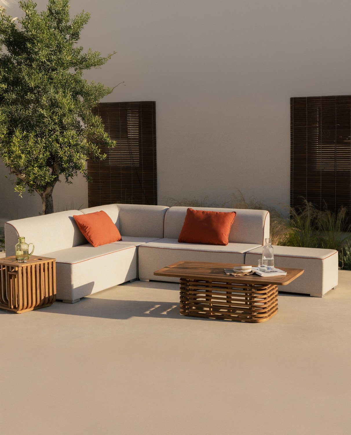 Sofá Loft Modular de 3 Peças com Canto e Sofás de 2 Lugares com Puff em Tecido Lagos, imagem de galeria 2