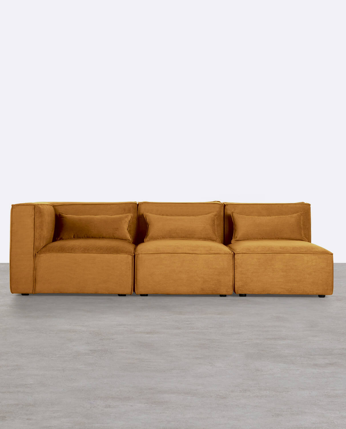 Sofá Modular de 3 Peças com 2 Cadeirões em Veludo Kilhe, imagem de galeria 1