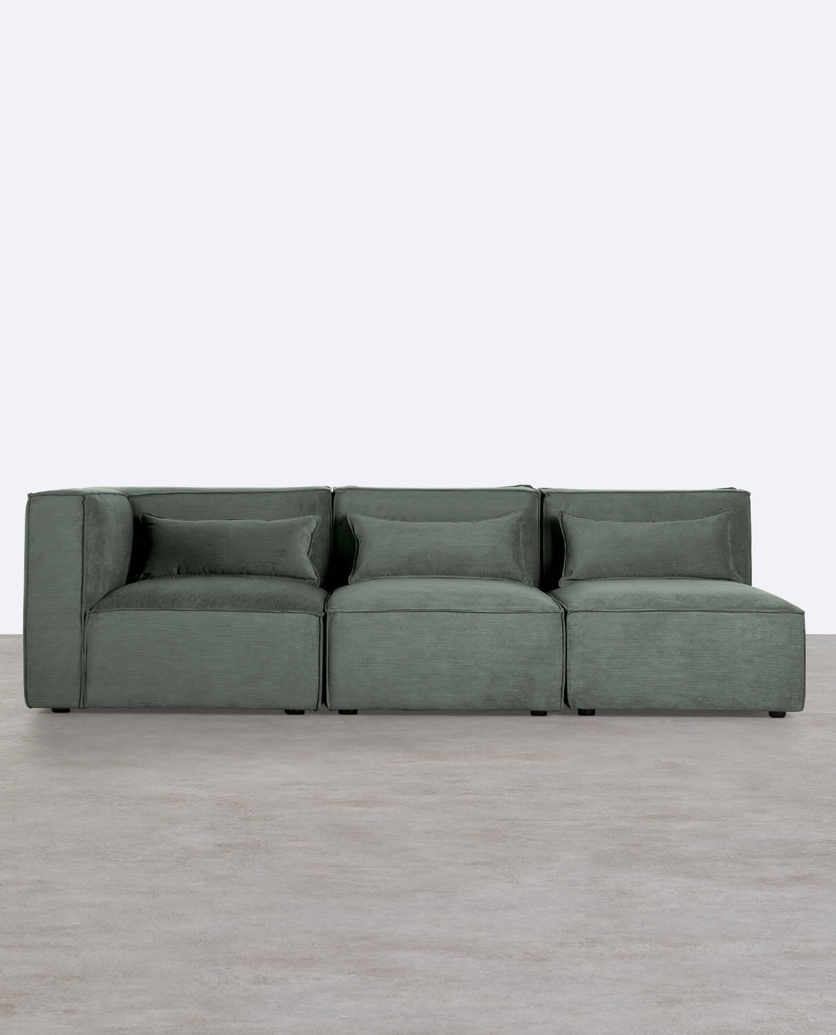 Sofá Modular de 3 Peças com 2 Cadeirões em Veludo Kilhe, imagem de galeria 1