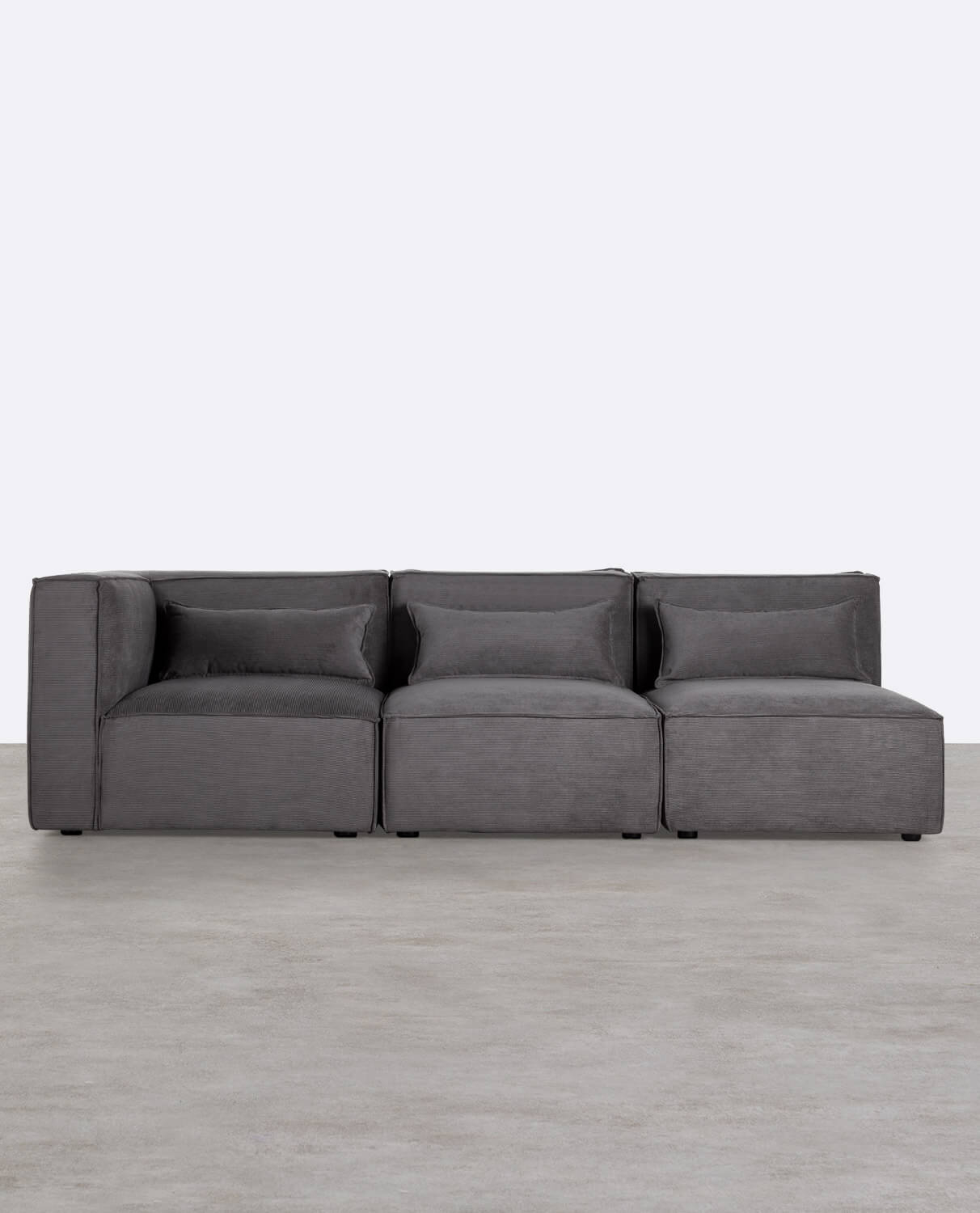 Sofá Modular de 3 Peças com 2 Cadeirões em Veludo Kilhe, imagem de galeria 1