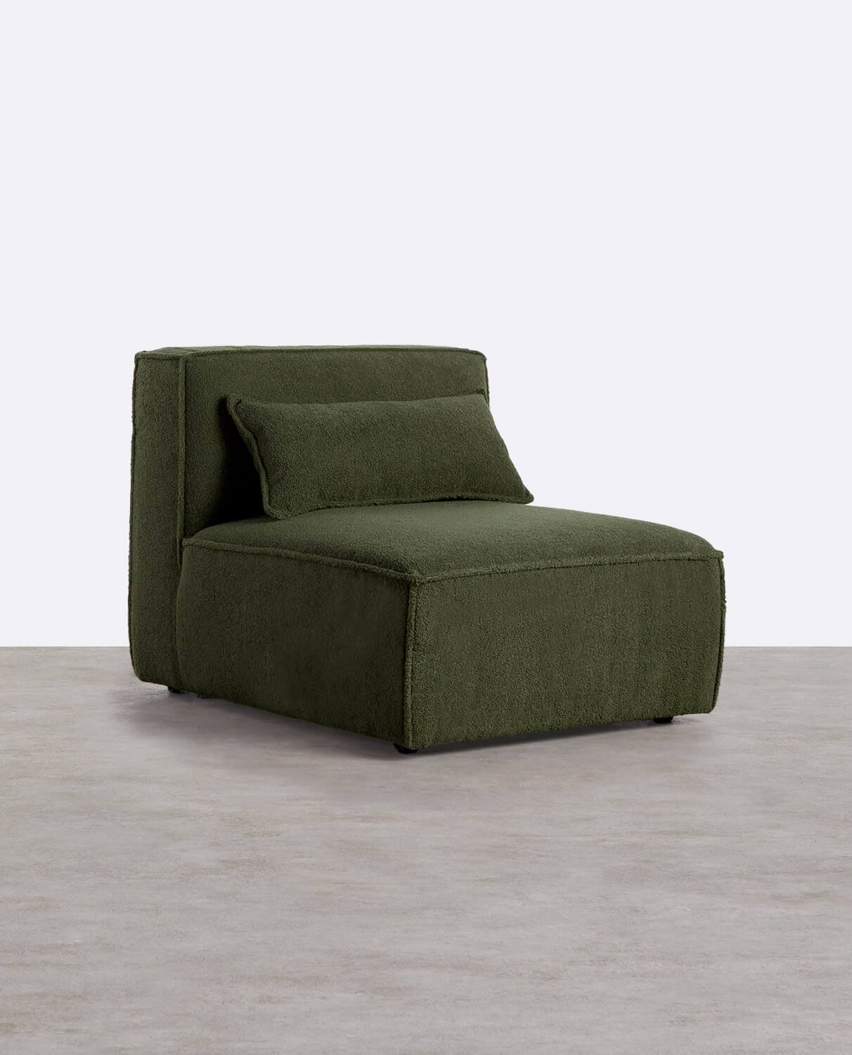Sofá Modular de 2 peças com Puff em Tecido Bouclé Kilhe, imagem de galeria 2
