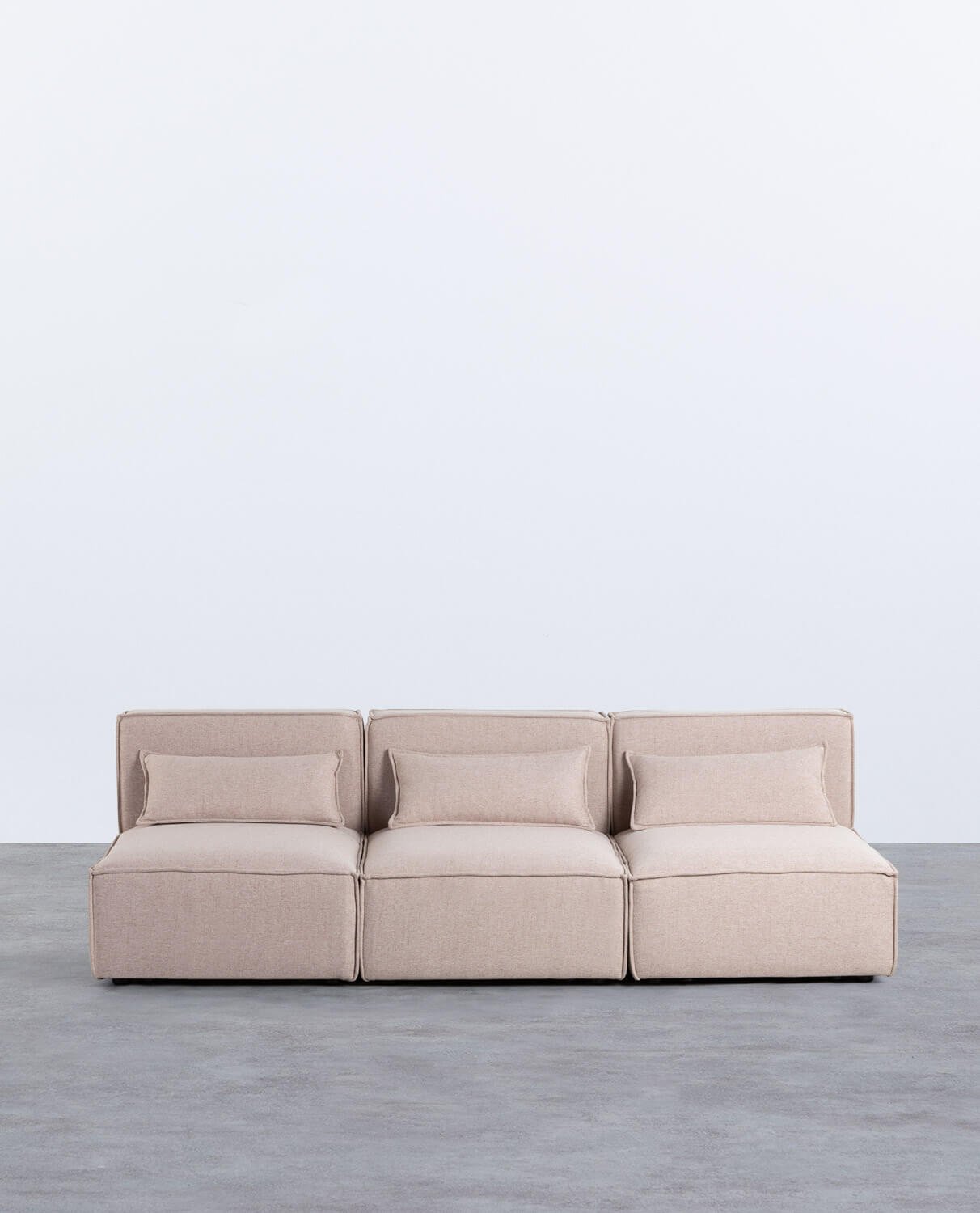 Sofá Modular de 3 Peças em Tecido Kilhe