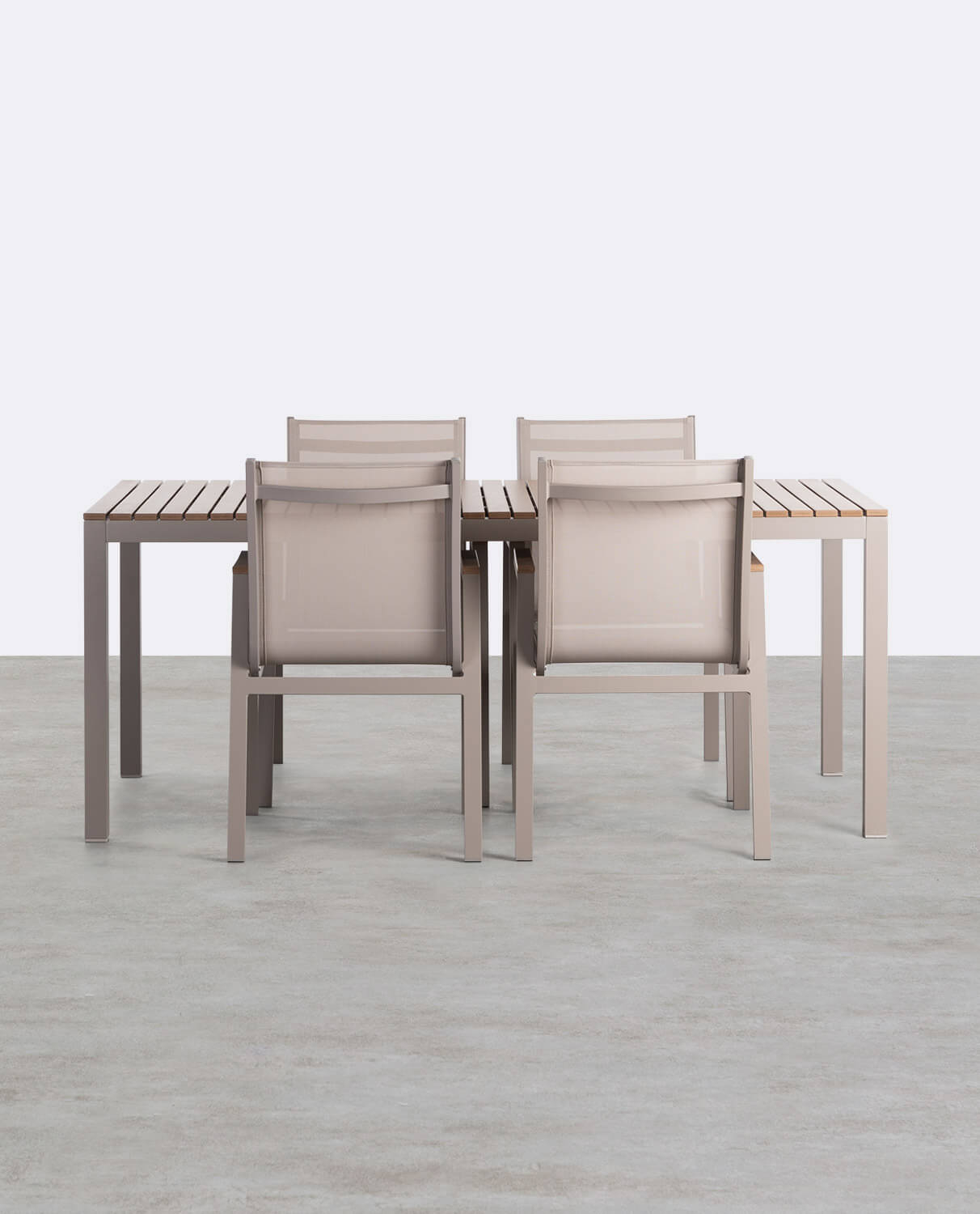 Conjunto de Mesa em Alumínio e 4 Cadeiras de Exterior Korce, imagem de galeria 1