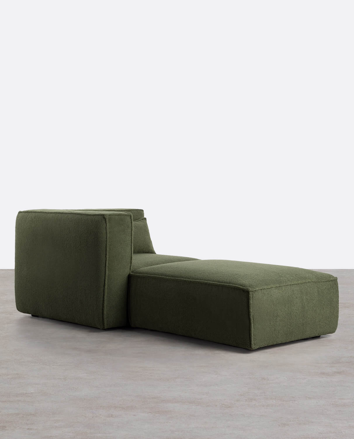 Cadeirão de Canto Modular com Puff em Tecido Bouclé Kilhe, imagem de galeria 1