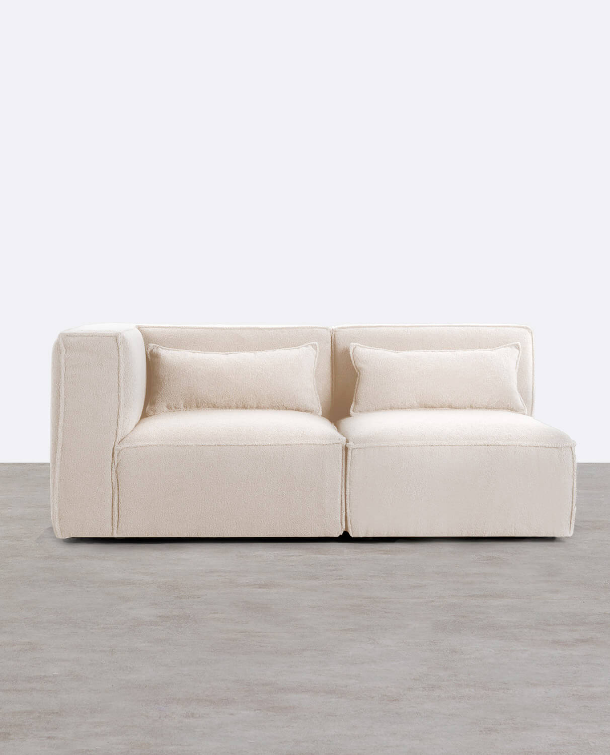 Sofá Modular de Canto de 2 peças em Tecido Bouclé Kilhe, imagem de galeria 1