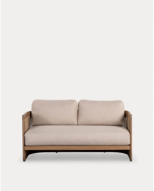 Sofá de Jardim de 2 Lugares em Madeira de Acácia com Almofadas Mares