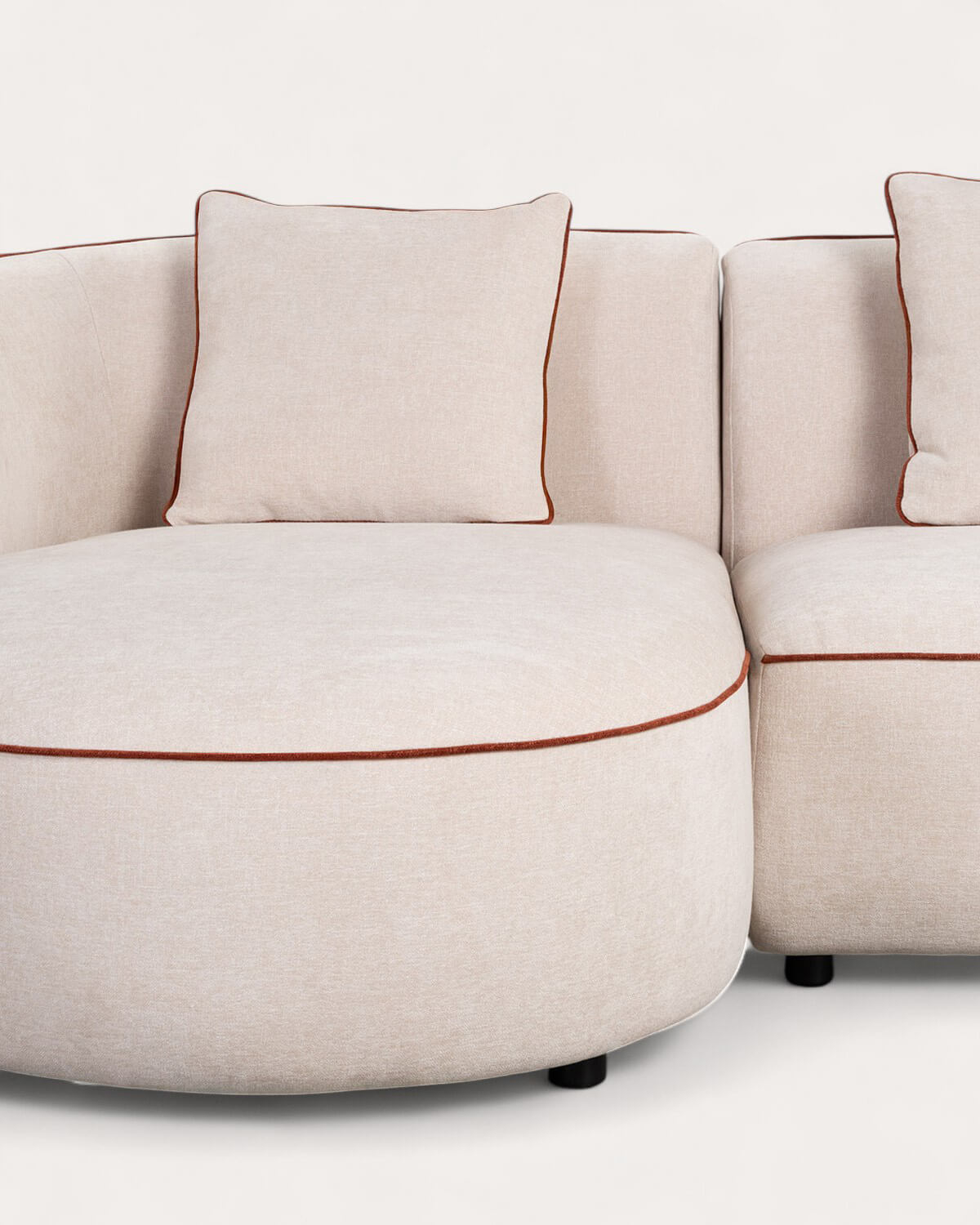 Sofá modular de canto de 2 peças com espreguiçadeira em tecido Ilham , imagem de galeria 3