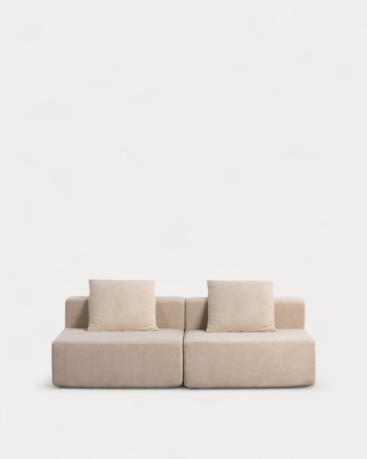 Sofá de Veludo Cotelê de 2 Peças Embalado a Vácuo na Grecia