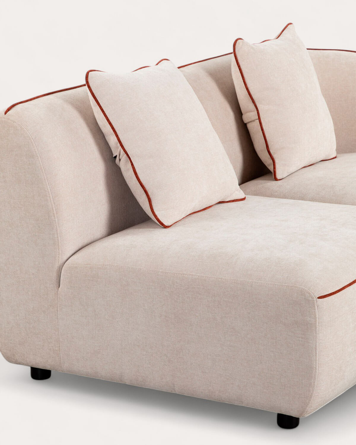 Sofá chaise longue modular de 2 peças com poltrona em tecido Ilham, imagem de galeria 4