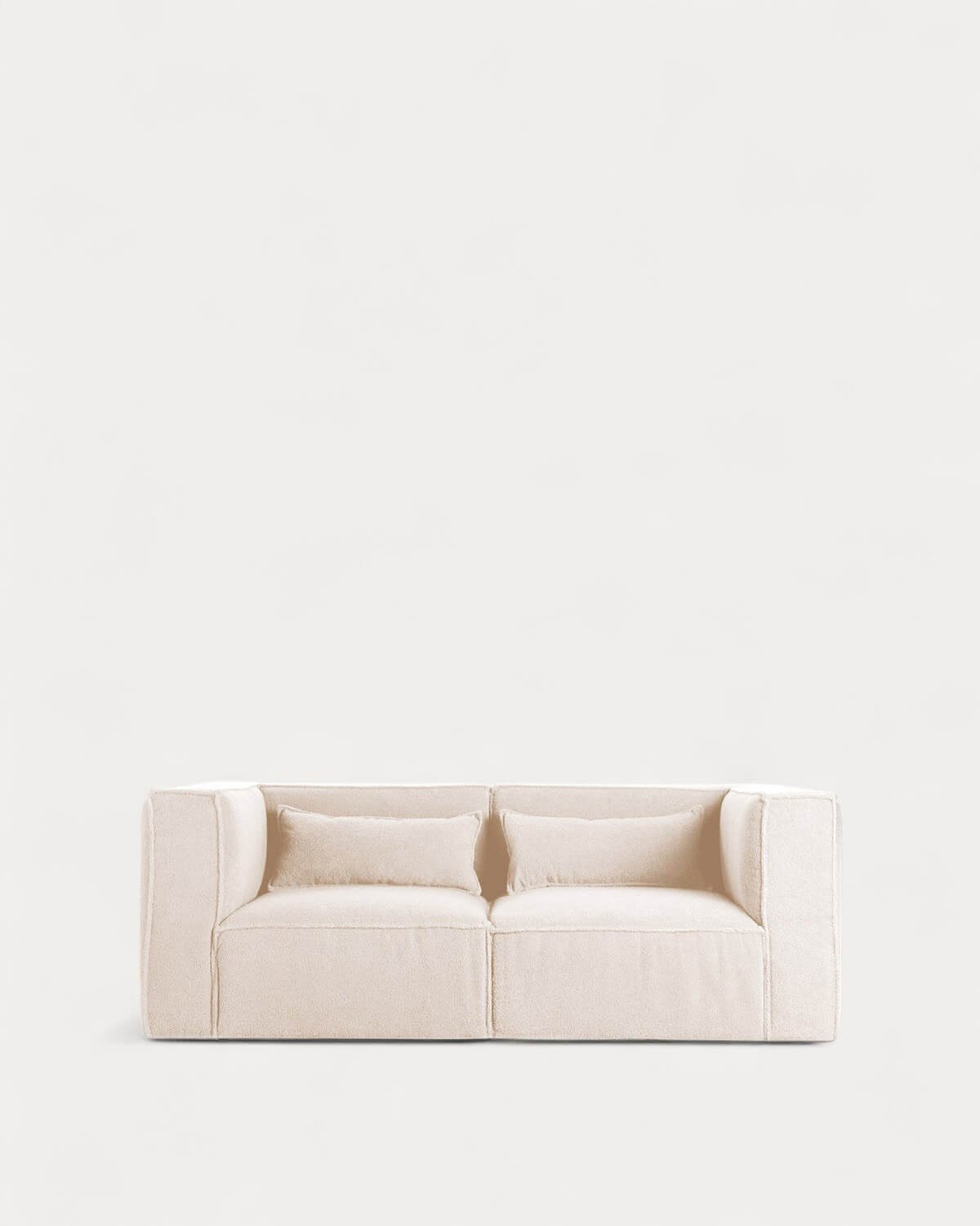 Sofá Modular de Canto de 2 peças em Tecido Bouclé Kilhe