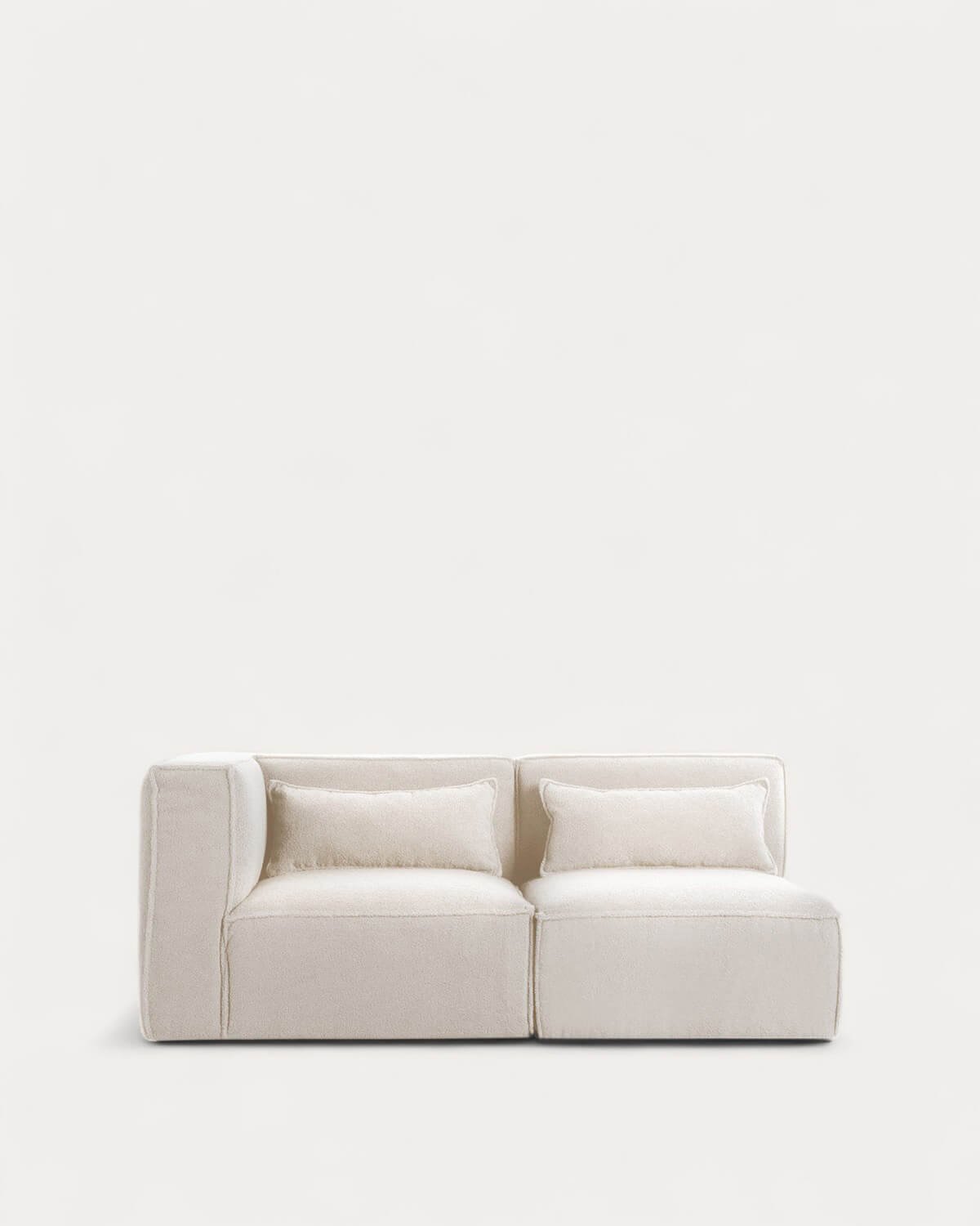 Sofá Modular de Canto de 2 peças em Tecido Bouclé Kilhe, imagem de galeria 1