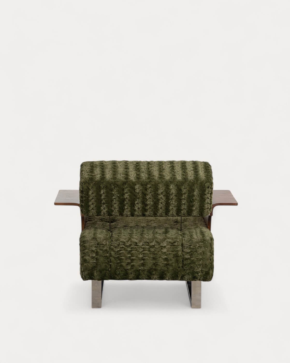 Pack 2 Poltronas com Braços de Madeira e Tecido 70s Furry, imagem de galeria 4