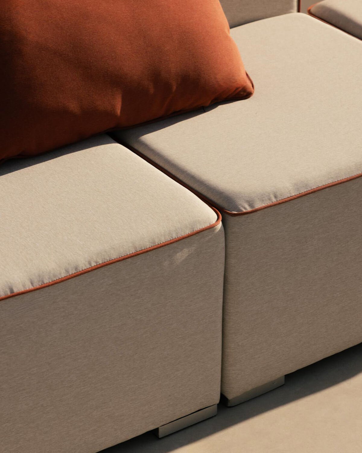 Sofá Modular de Jardim 2 Peças Poltrona e Puff em Tecido Lagos, imagem de galeria 3