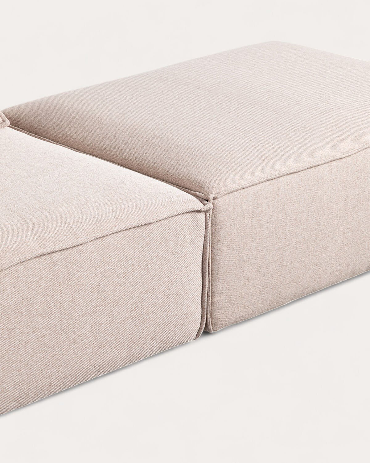 Sofá Modular de 2 Peças com Puff em Tecido Kilhe, imagem de galeria 6
