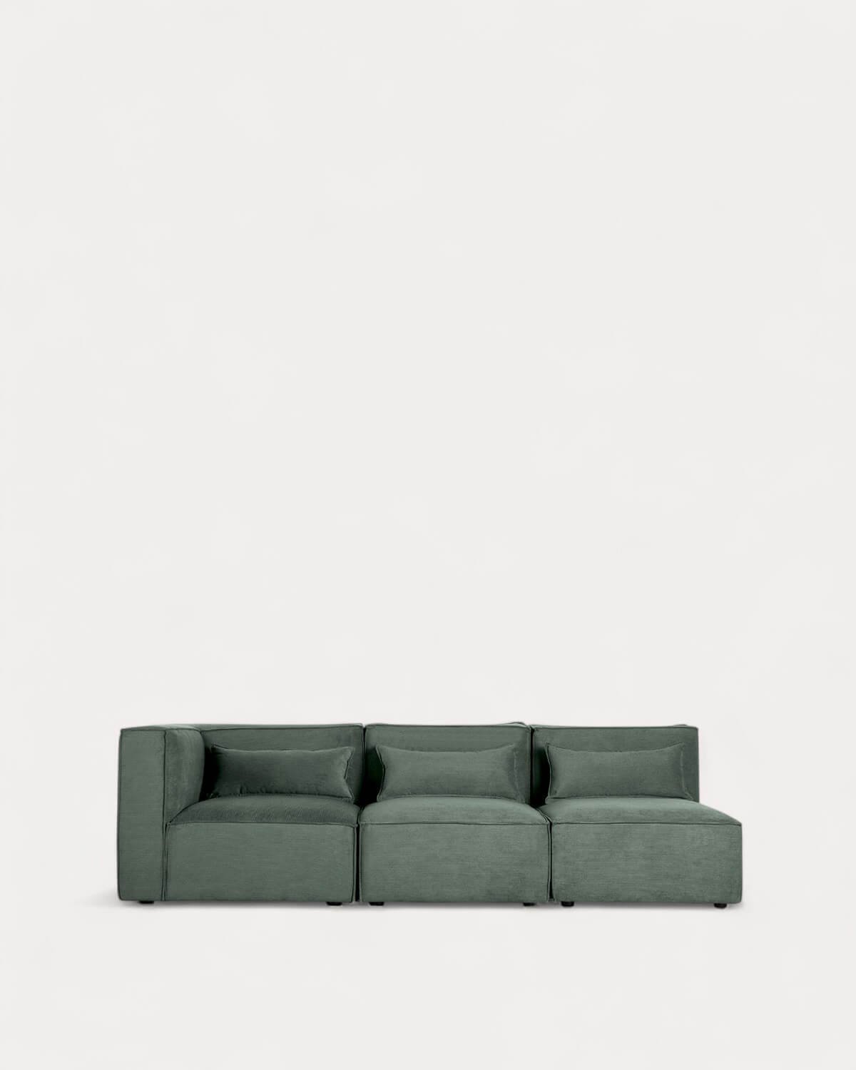 Sofá Modular de 3 Peças com 2 Cadeirões em Veludo Kilhe, imagem de galeria 1