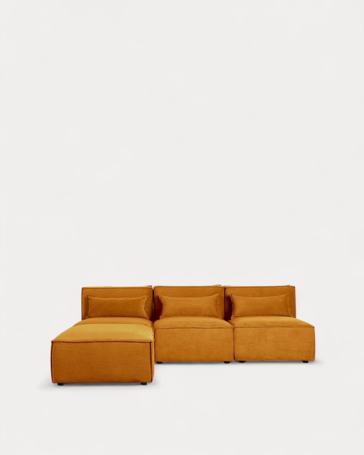 Sofá Modular de 3 Peças e Puff em Veludo Kilhe , imagem de galeria 1