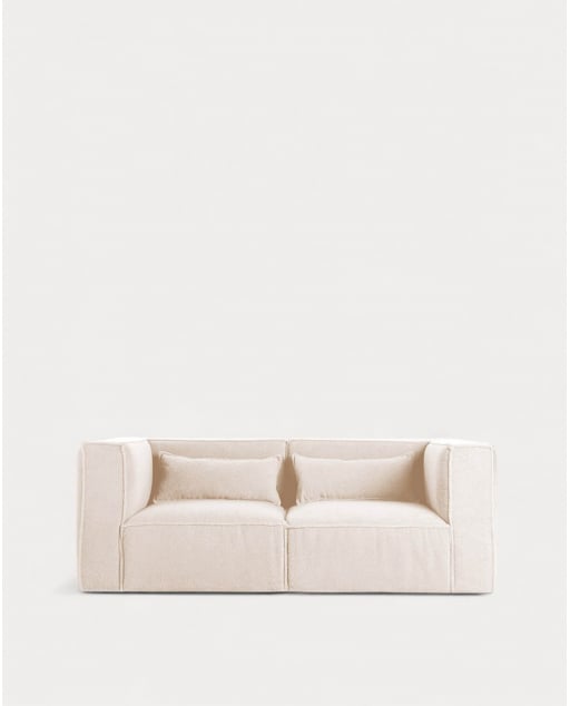 Sofá Modular de Canto de 2 peças em Tecido Bouclé Kilhe