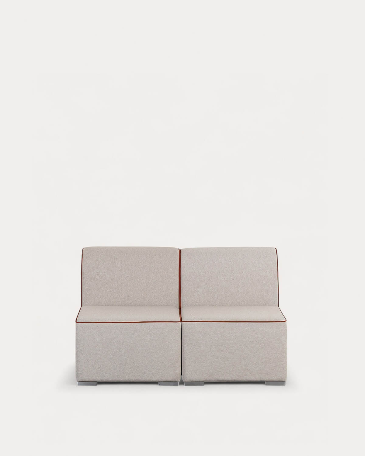 Sofá Modular de Jardim com Poltrona de Tecido de 2 Peças Lagos