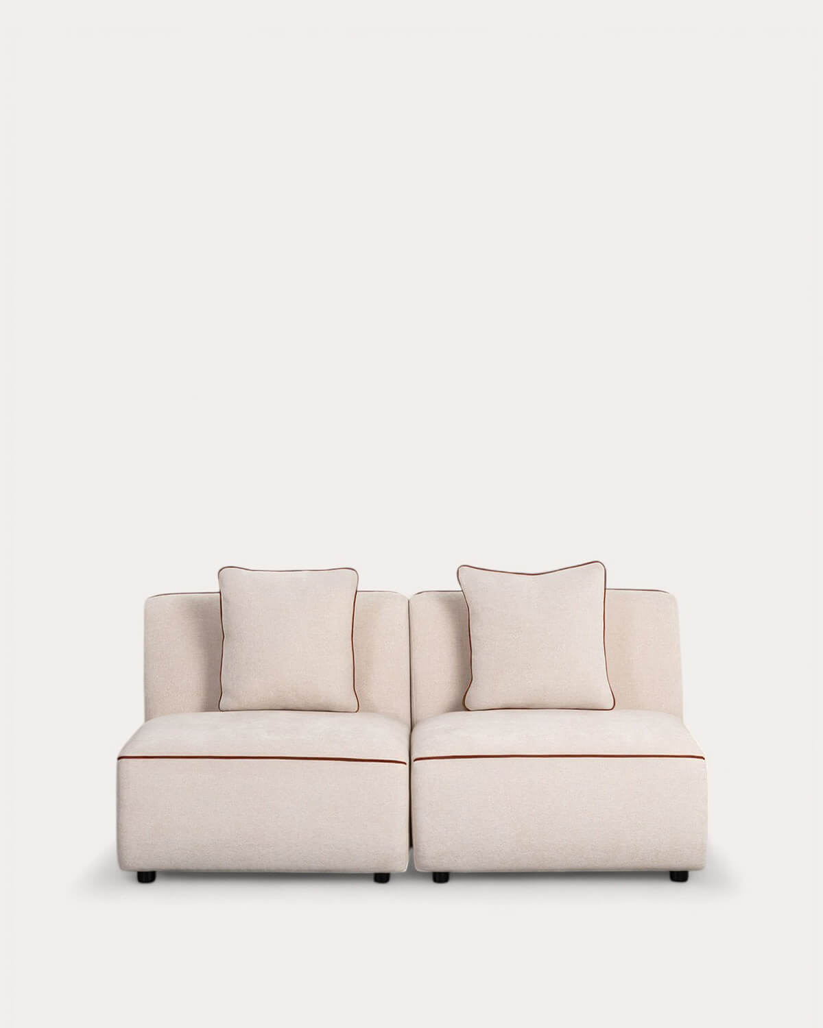 Sofá Modular 2 Peças Poltrona em Tecido Ilham