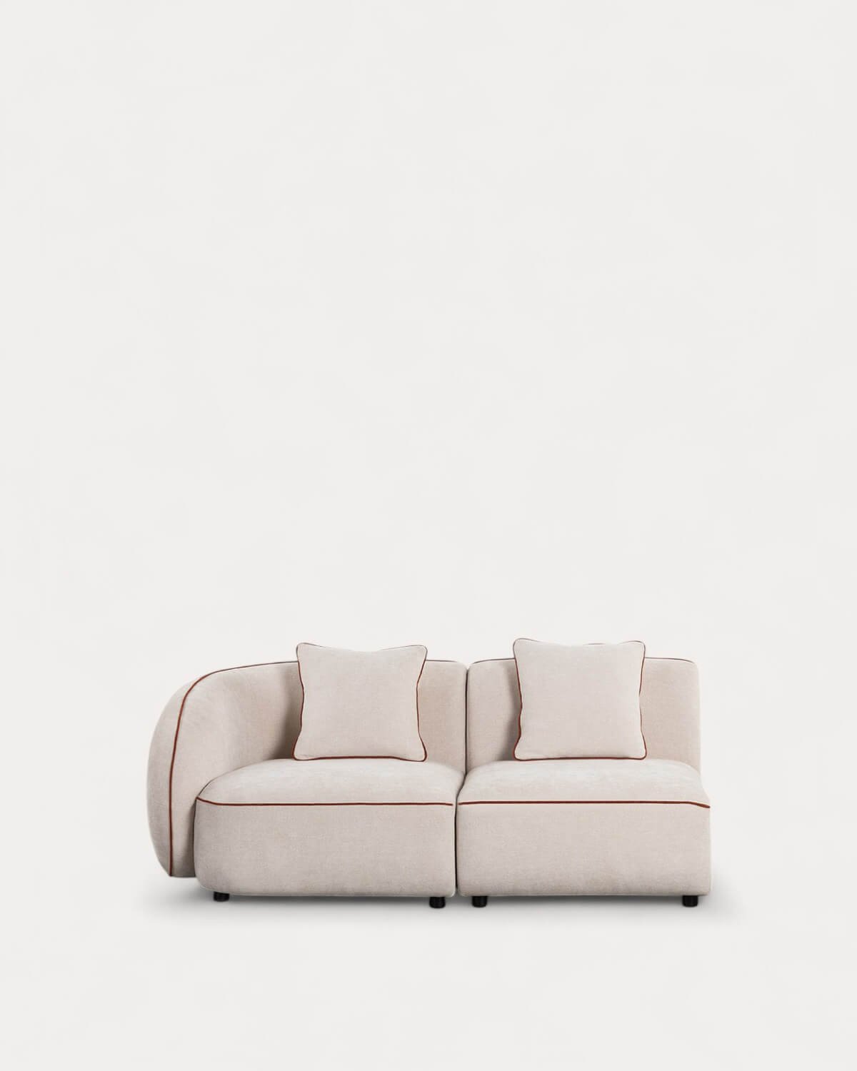 Sofá Modular de Canto 2 Peças com Poltrona em Tecido Ilham