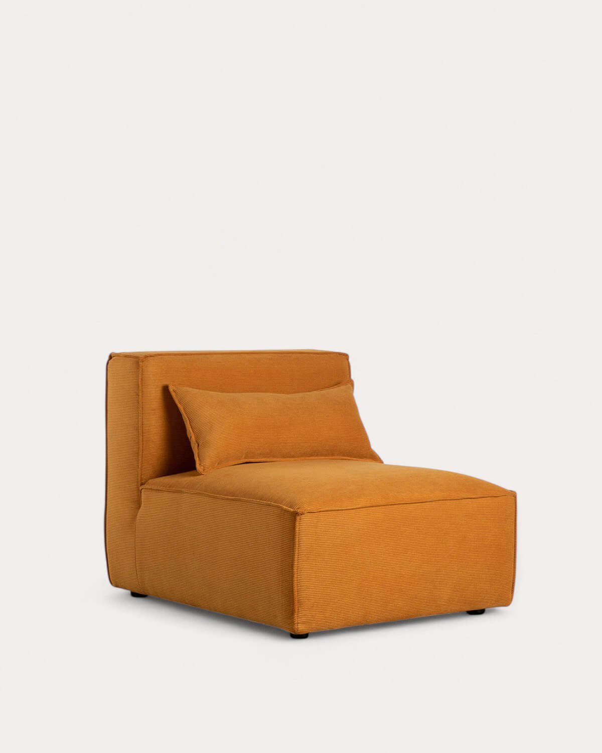 Sofá de Canto Modular Kilhe de 3 Peças com 2 Poltronas e Pufe de Veludo Cotelê, imagem de galeria 3