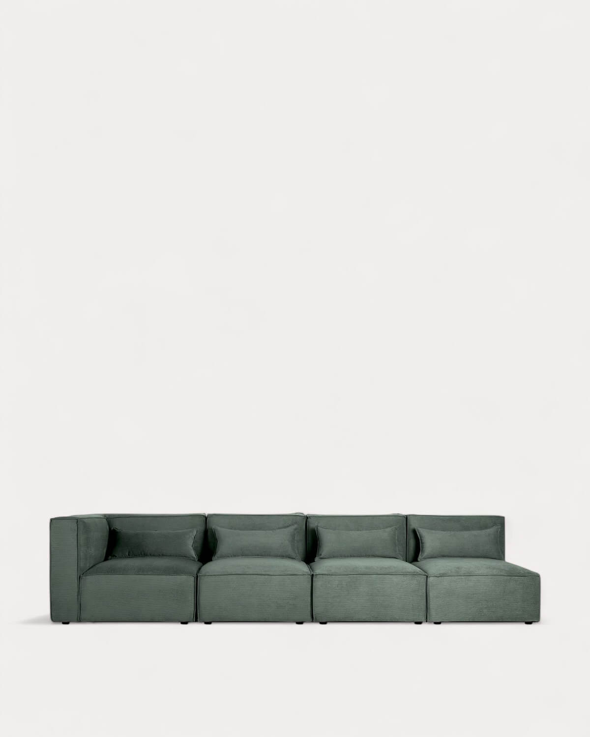 Sofá Modular de 4 Peças com 3 Cadeirões em Veludo Kilhe