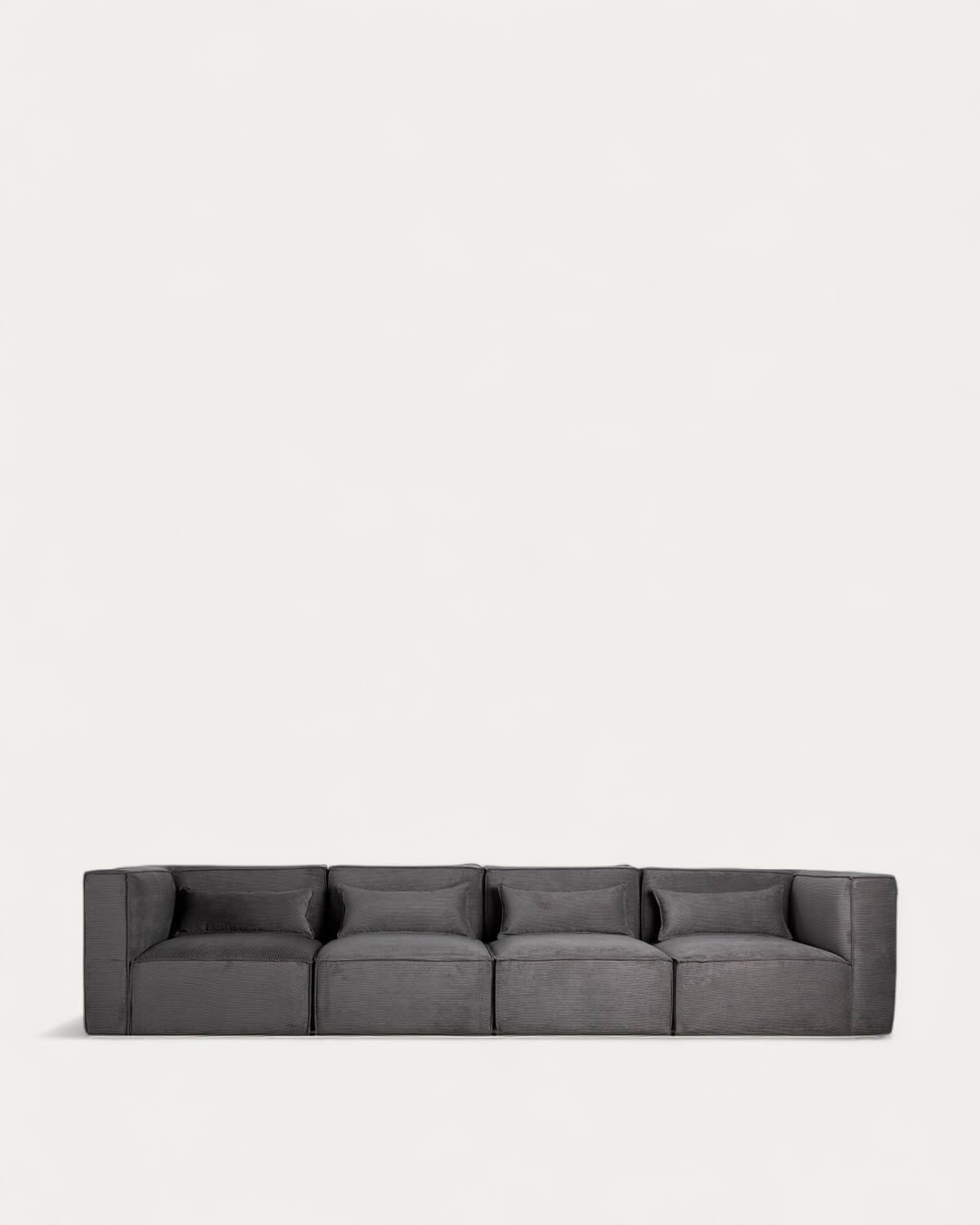 Sofá Modular de 4 Peças com 2 Cadeirões de Canto em Veludo Kilhe, imagem de galeria 1