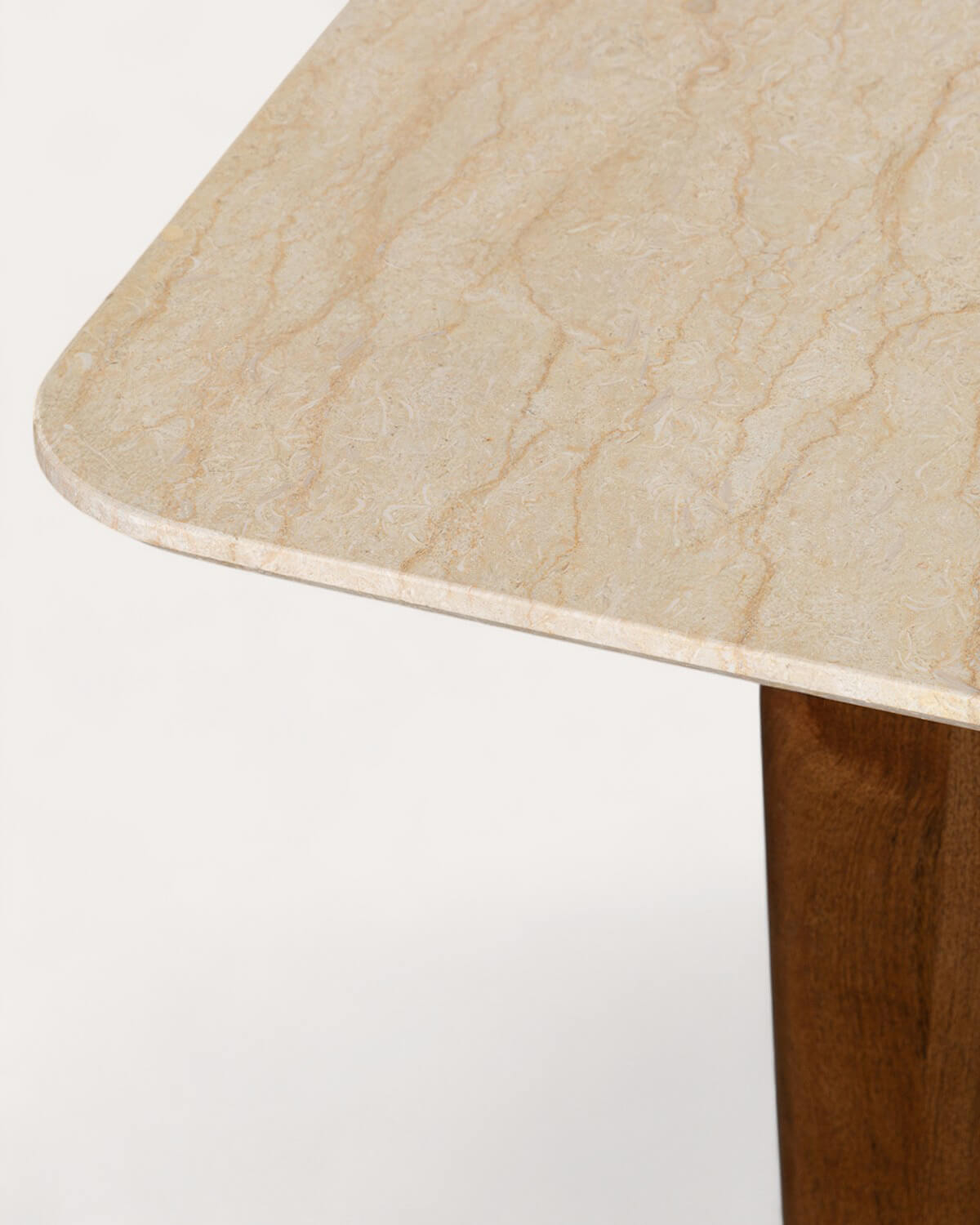 Mesa de Jantar Retangular em Mármore Egípcio e Madeira de Manga (180x90 cm) Amatis, imagem de galeria 6