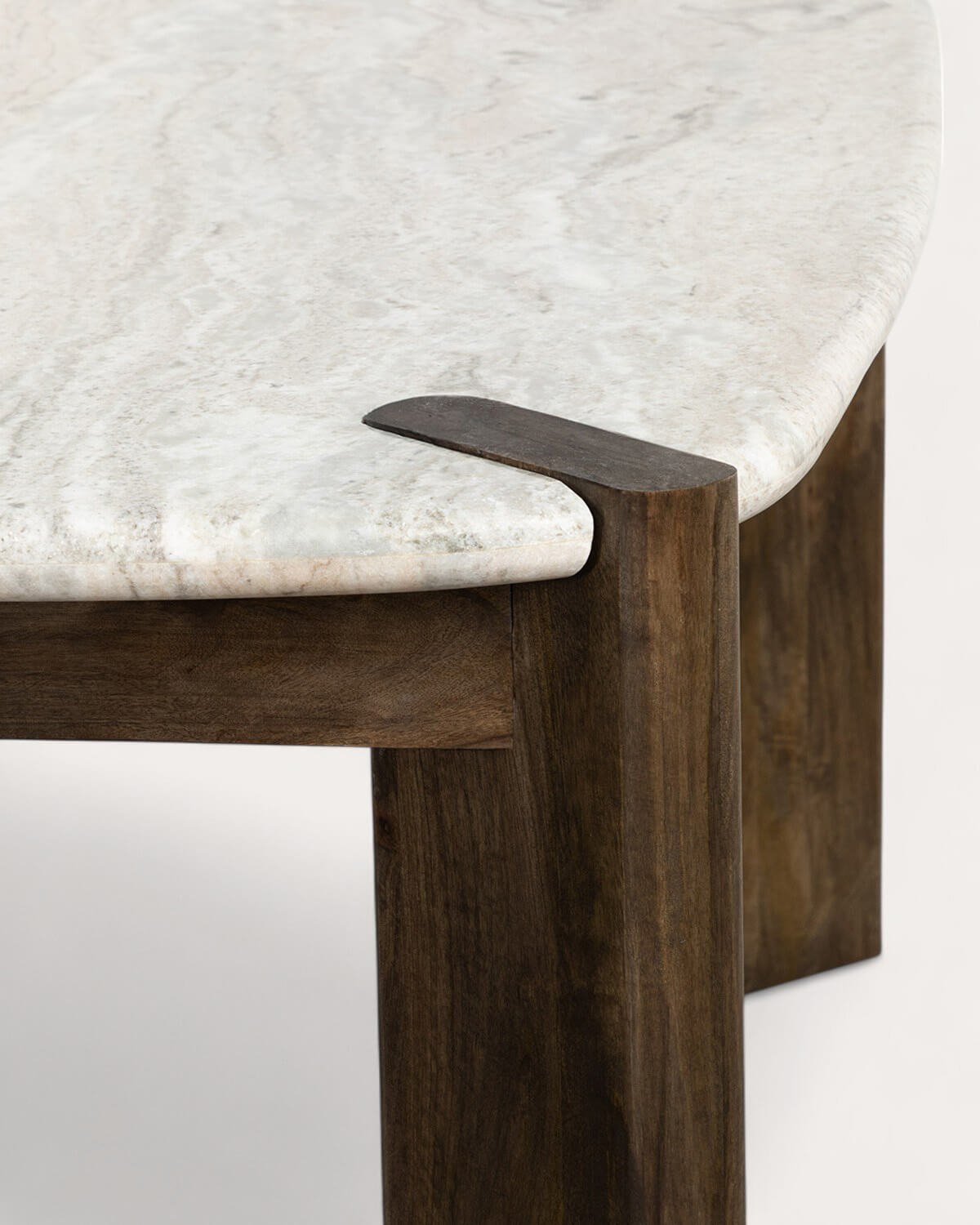 Mesa de Jantar Retangular em Mármore Sawar e Madeira de Manga (180x99 cm) Edgar, imagem de galeria 4492362