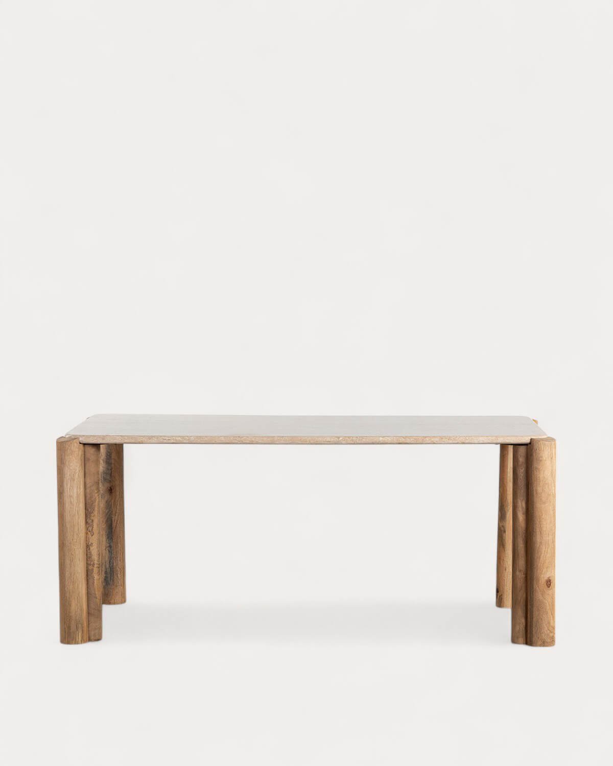 Mesa de Jantar Retangular com Tampo em Mármore Travertino (174x91 cm) Ethel, imagem de galeria 2