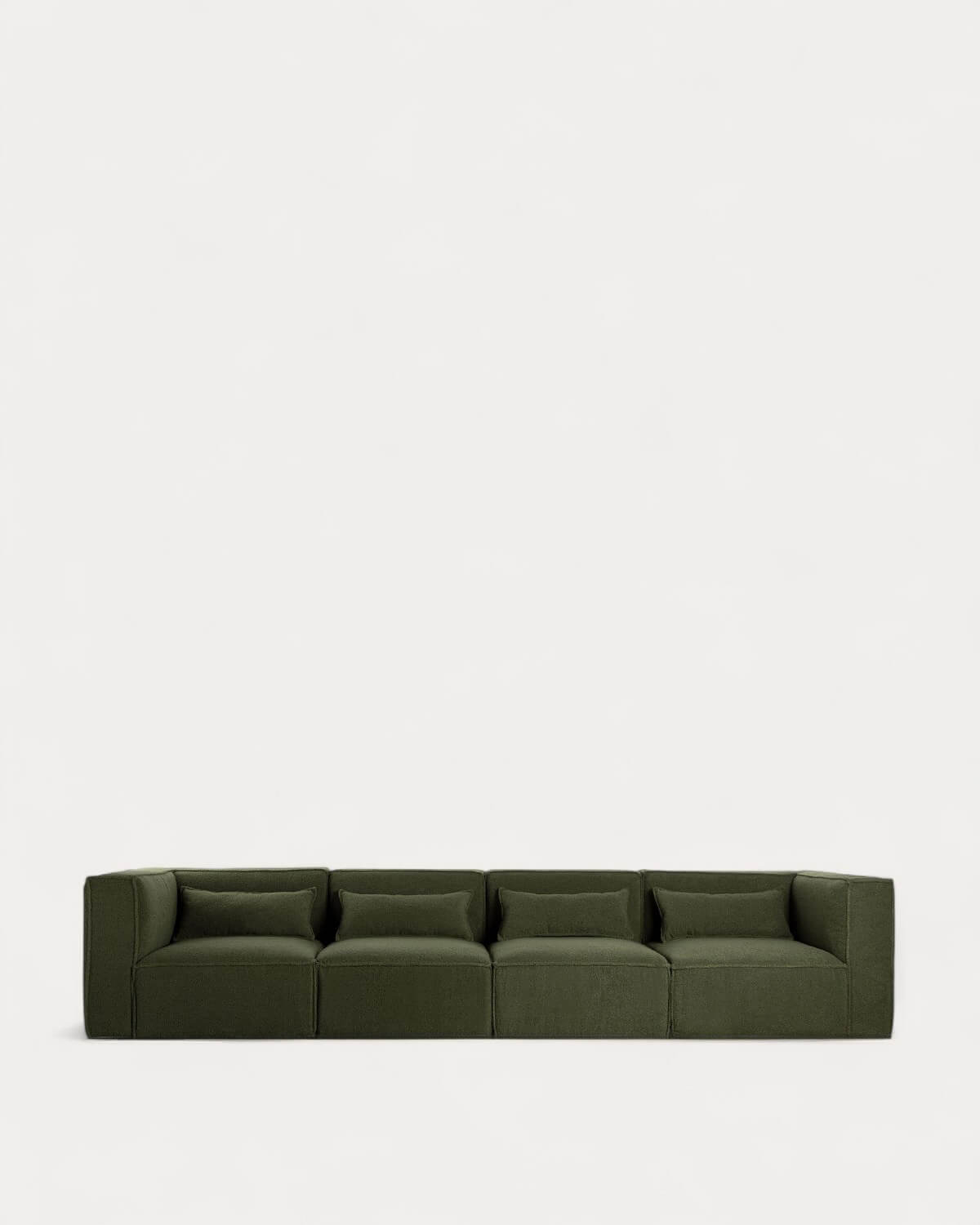 Sofá Modular de 4 peças com 2 Cadeirões de Canto em Tecido Bouclé Kilhe, imagem de galeria 1