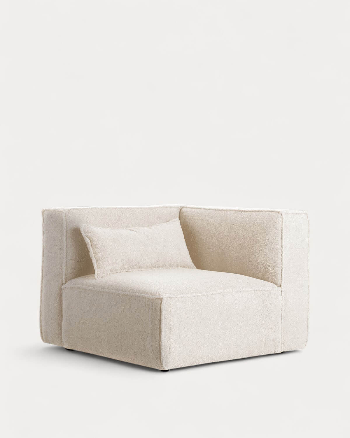 Sofá Modular de 4 peças com 3 Cadeirões em Tecido Bouclé Kilhe, imagem de galeria 4