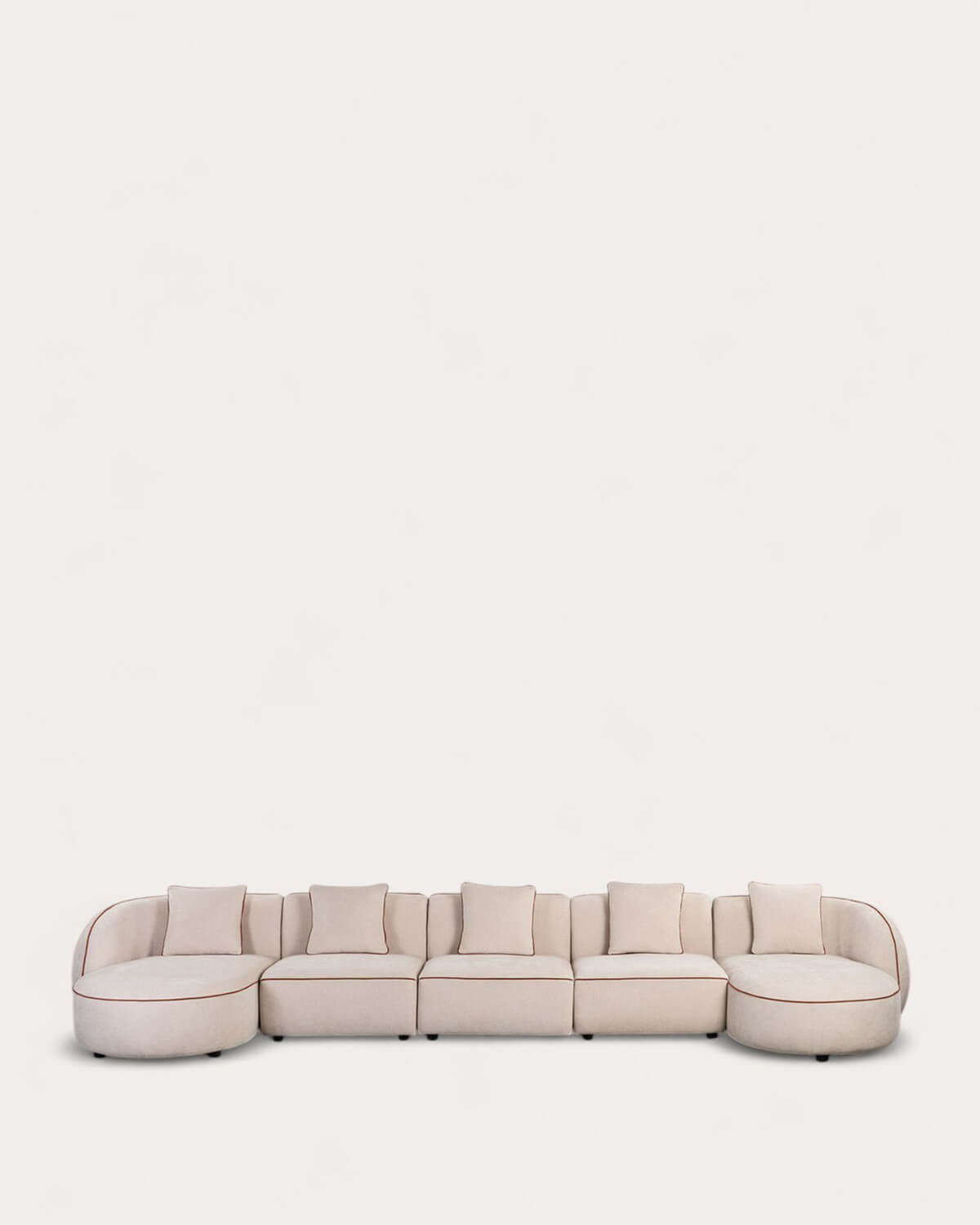 Sofá Modular de 5 Peças com 2 Chaise Longue em Tecido Ilham , imagem de galeria 1