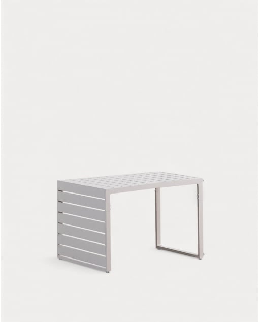 Mesa de Centro em Alumínio (72x45 cm) Kreta - Blanco Alabaster