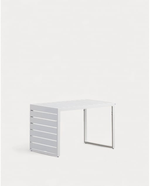 Mesa de Centro em Alumínio (72x45 cm) Kreta - Blanco Polar