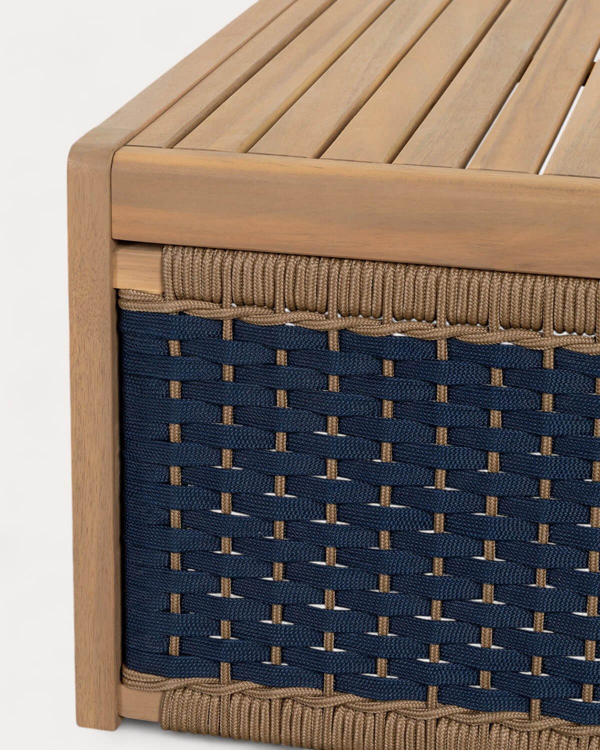 Mesa de Centro de Madeira de Acácia e Corda (100x50 cm) Mirle , imagem de galeria 6